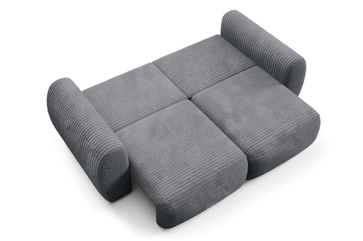 SCHLAFSOFA mit Bettkasten Anthrazitgrau - Anthrazit/Schwarz, Holz/Holzwerkstoff (266/95/110cm) - Furnisell