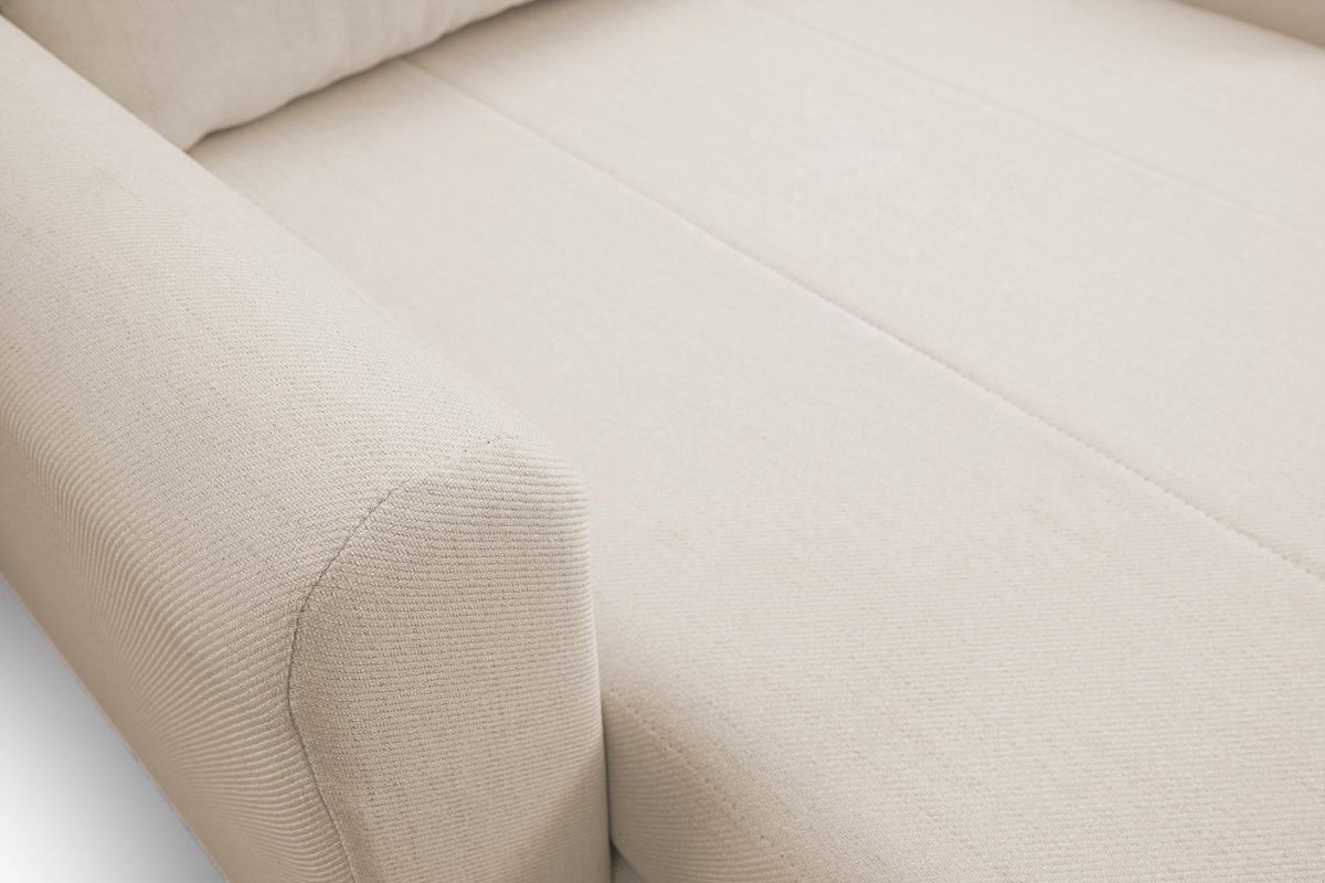 SCHLAFSESSEL Dejano Hellbeige 75x196 cm - Ecru/Schwarz, Holz/Textil (103/90/115cm) - Selsey