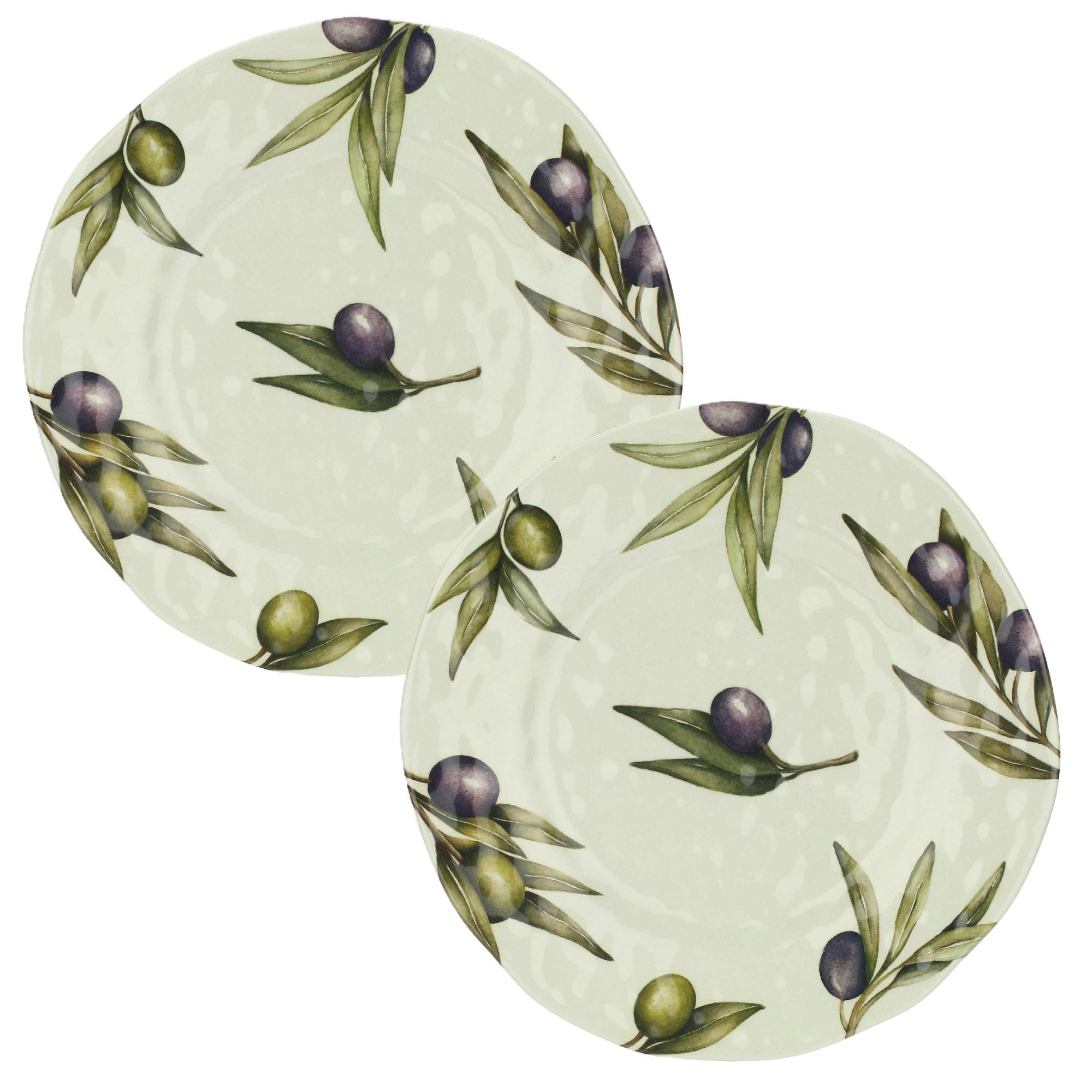GESCHIRR 8-teilig Olive Melamin - Multicolor, Kunststoff (27/3/27cm) - Rose & Tulipani