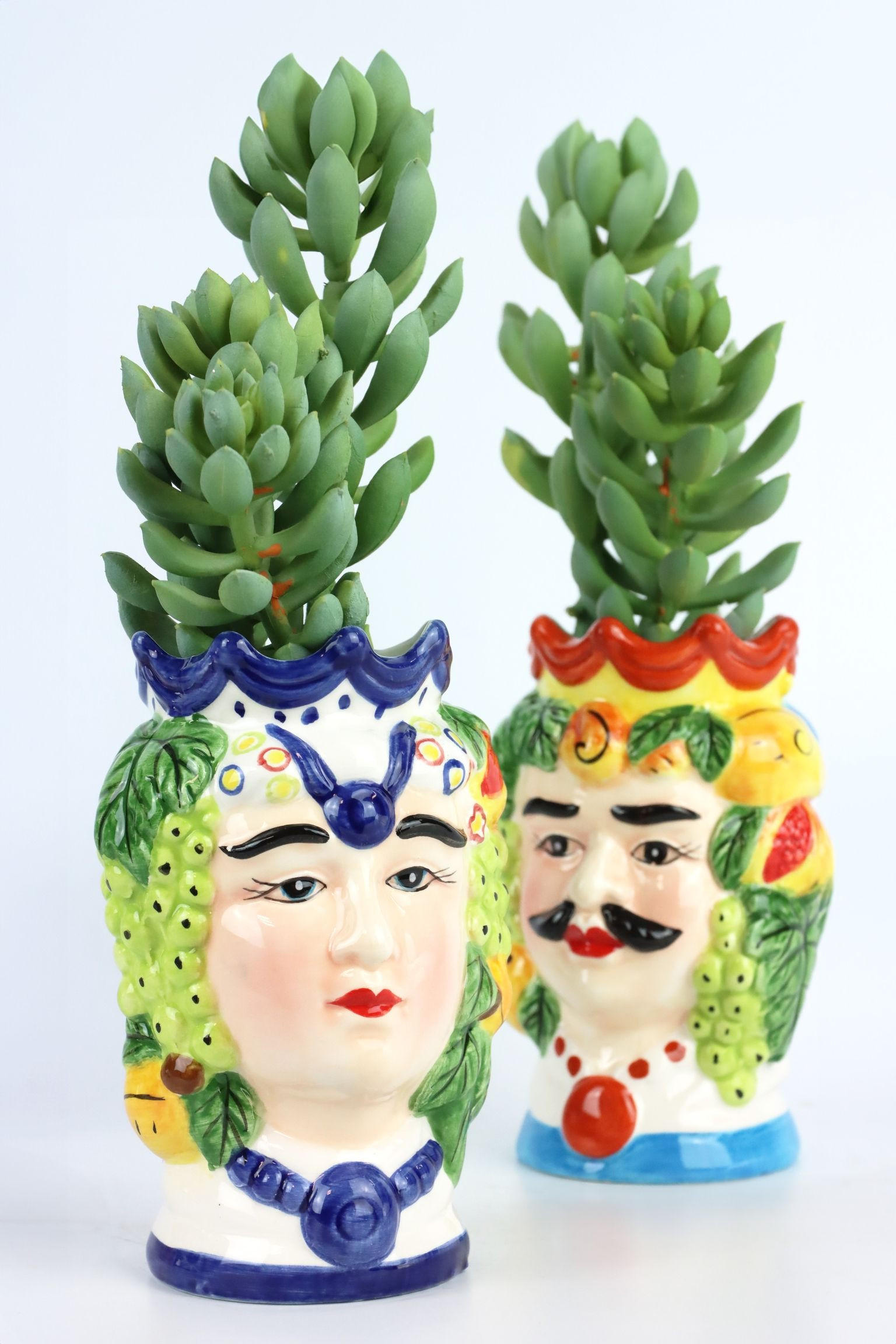 ÜBERTÖPFE Siziliana 2-tlg. - Multicolor, Keramik (8.5/13/7cm) - FURNARO