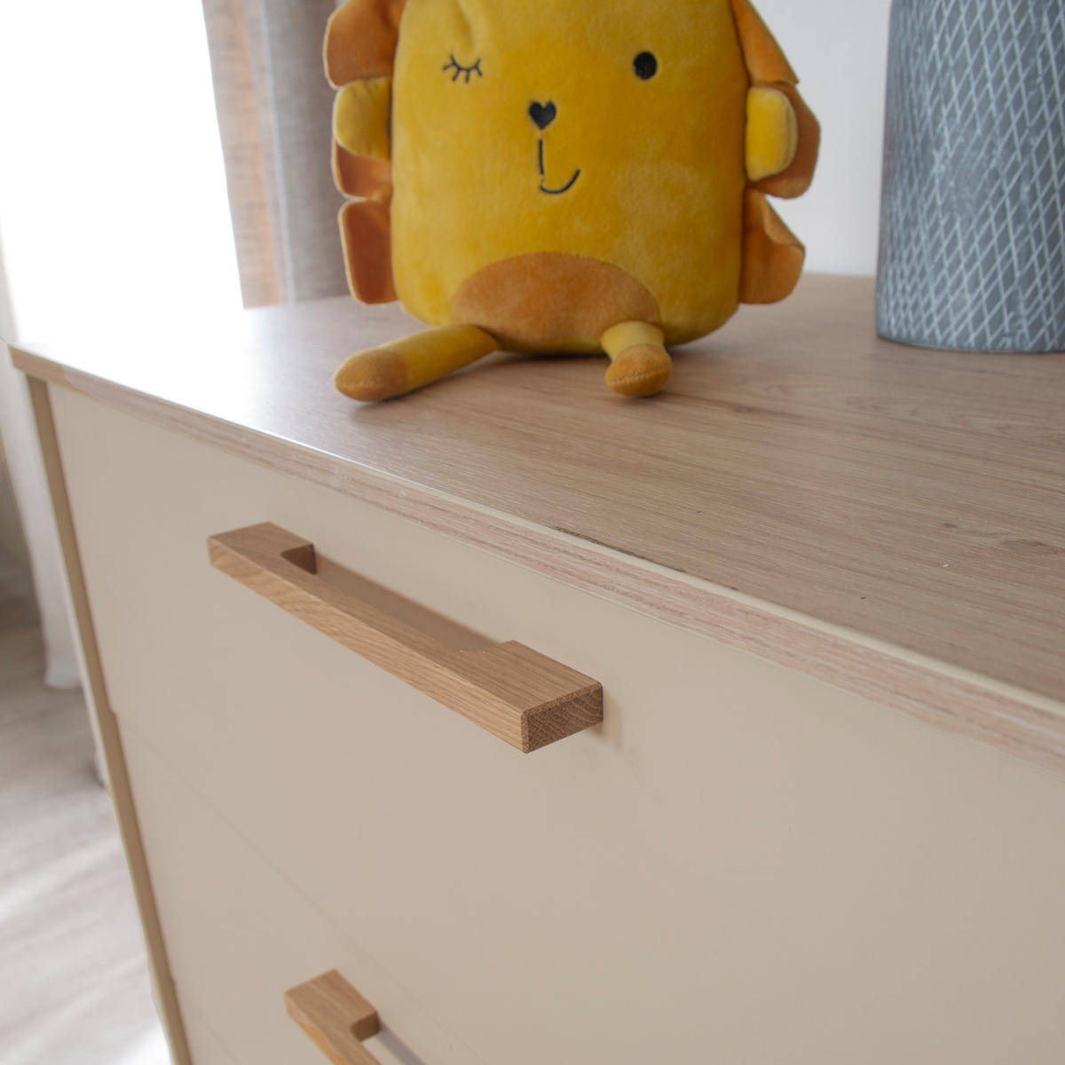 WICKELKOMMODE breit inkl. Wickelansatz Jil - Kastanienfarben/Kaschmir, Holz/Holzwerkstoff (117/103/78cm) - Roba