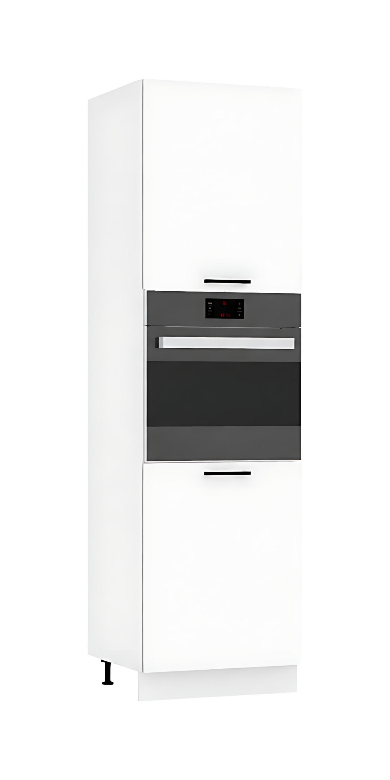 MIKROWELLENUMBAUSCHRANK D60PK/2133 PL - Morvex - Elegante Geräte-Integration - Weiß, Holz/Metall (60/213.3/56cm) - ROYAL24_MARKT