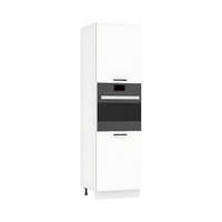 MIKROWELLENUMBAUSCHRANK D60PK/2133 PL - Morvex - Elegante Geräte-Integration - Weiß, Holz/Metall (60/213.3/56cm) - ROYAL24_MARKT