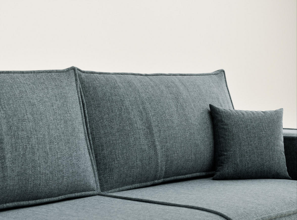 ROZKLÁDACÍ POHOVKA Milos, textil, modrý - modrá/černá, dřevo/kompozitní dřevo (255/70/105cm) - Maison de Reve