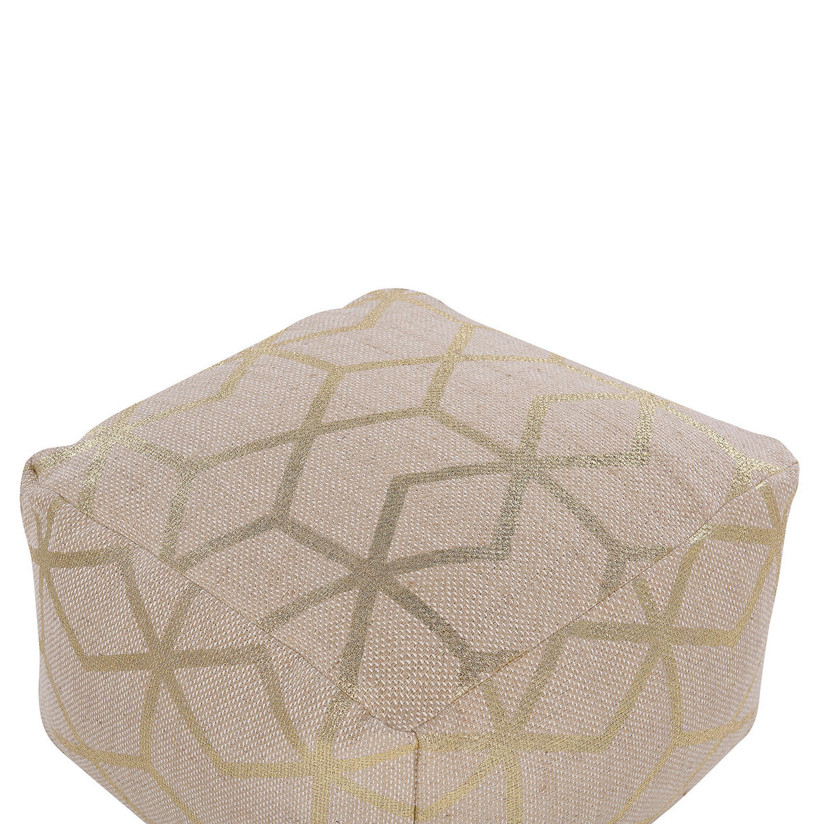 POUF Mamala 67/67/43 cm - Beige, Naturmaterialen/Textil (67/43/67cm) - Beliani
