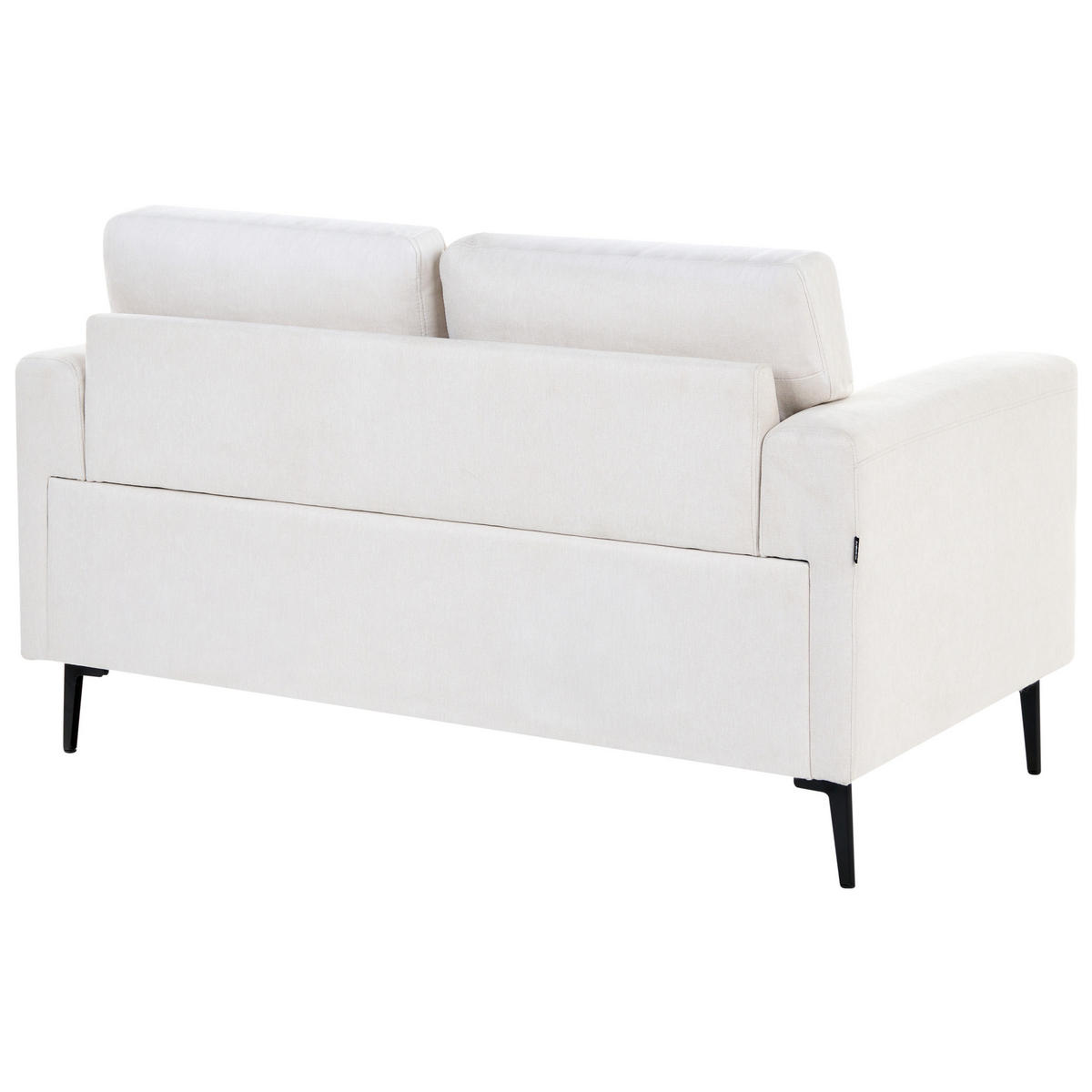 2-SITZER-SOFA Stoff Hellbeige Lousto - Beige/Schwarz, Textil (156/85/65cm) - Beliani