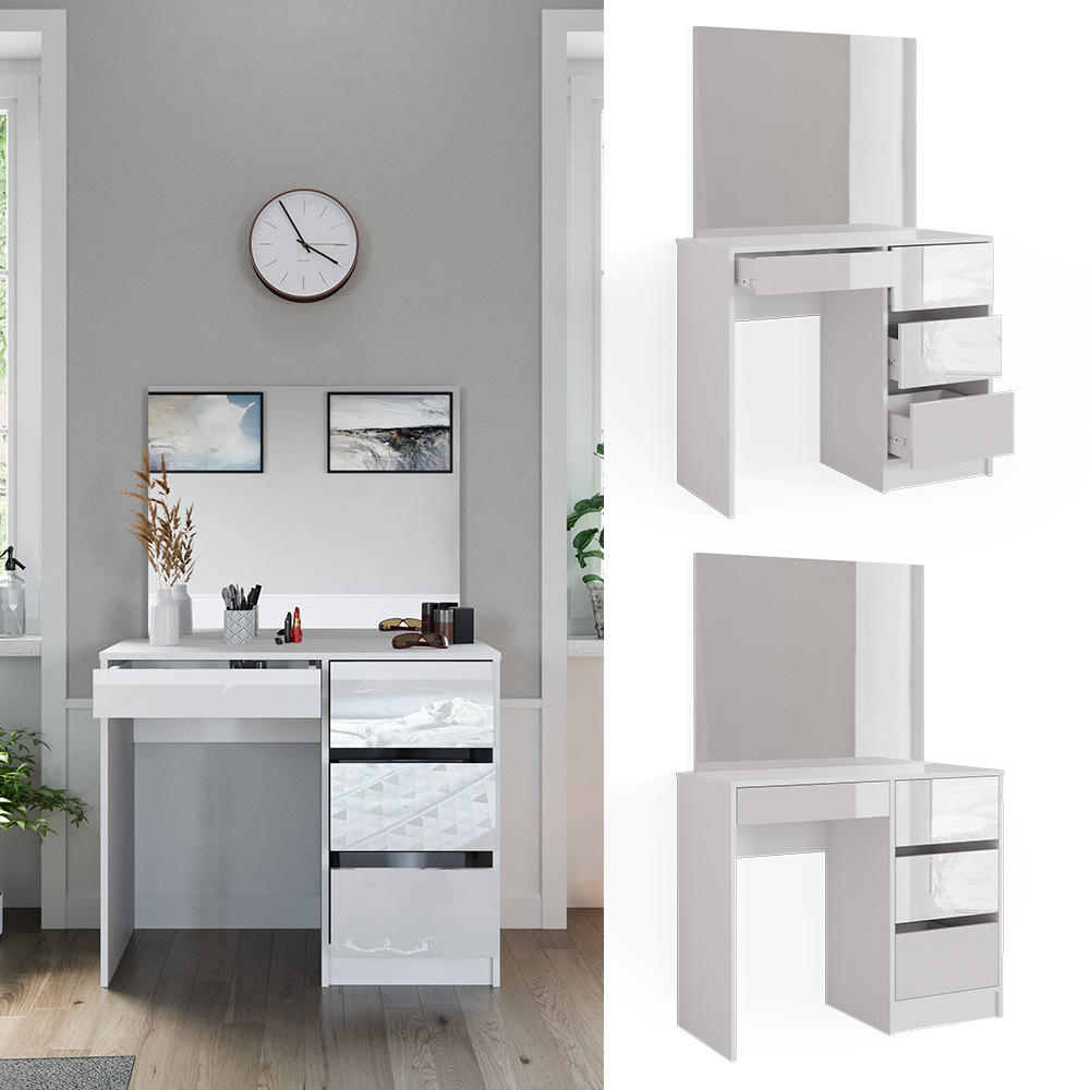 SCHMINKTISCH Sherry Weiß 90 cm - Weiß, Holzwerkstoff (90/75/40cm) - Vicco