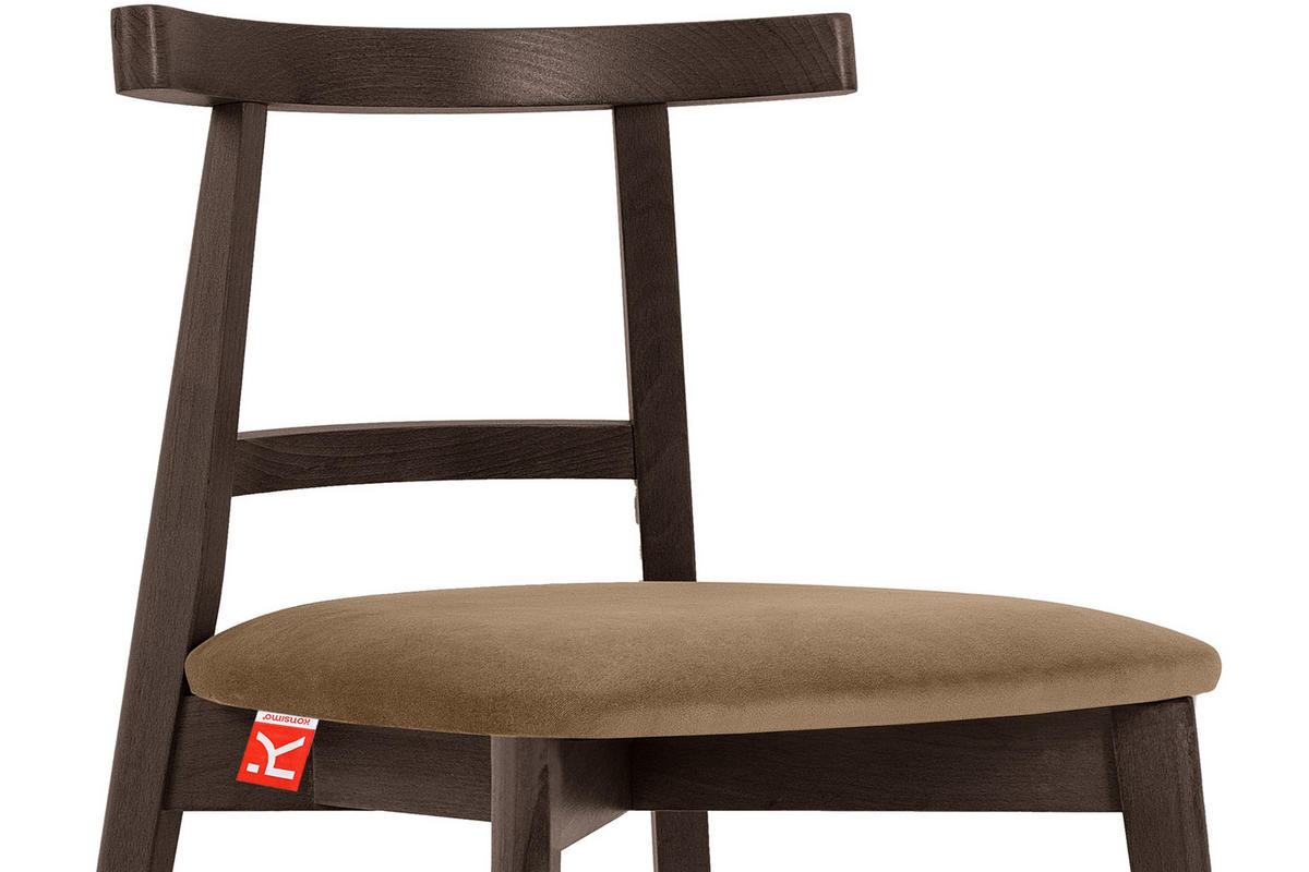 ESSTISCHSTÜHLE LILIO 2 St Vintage, Beige / dunkelbraun - Beige/Dunkelbraun, Holz/Textil (47/76/45cm) - KONSIMO®