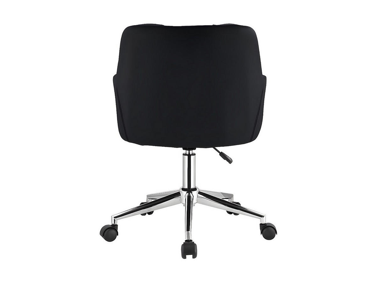 BÜROSTUHL ohne Armlehnen - 59 cm x 60 cm - samt - schwarz Pega - Schwarz, Textil (59/86/60cm) - Vente-Unique