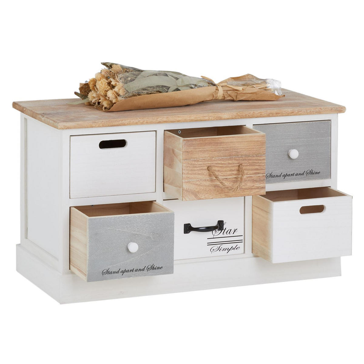 SITZBANK SALVA - Weiß, Holz (73/41/32cm) - CARO-Möbel