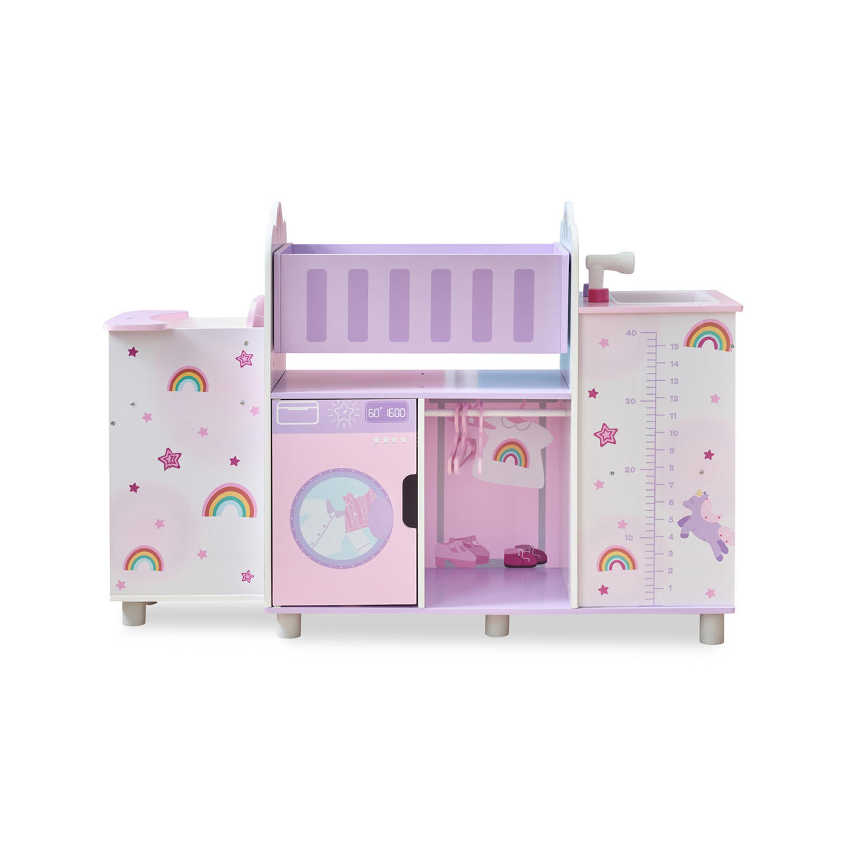 PUPPENPFLEGE Station, 64cm, Lila - Lila, Holz (28/64/93cm) - Teamson Kids