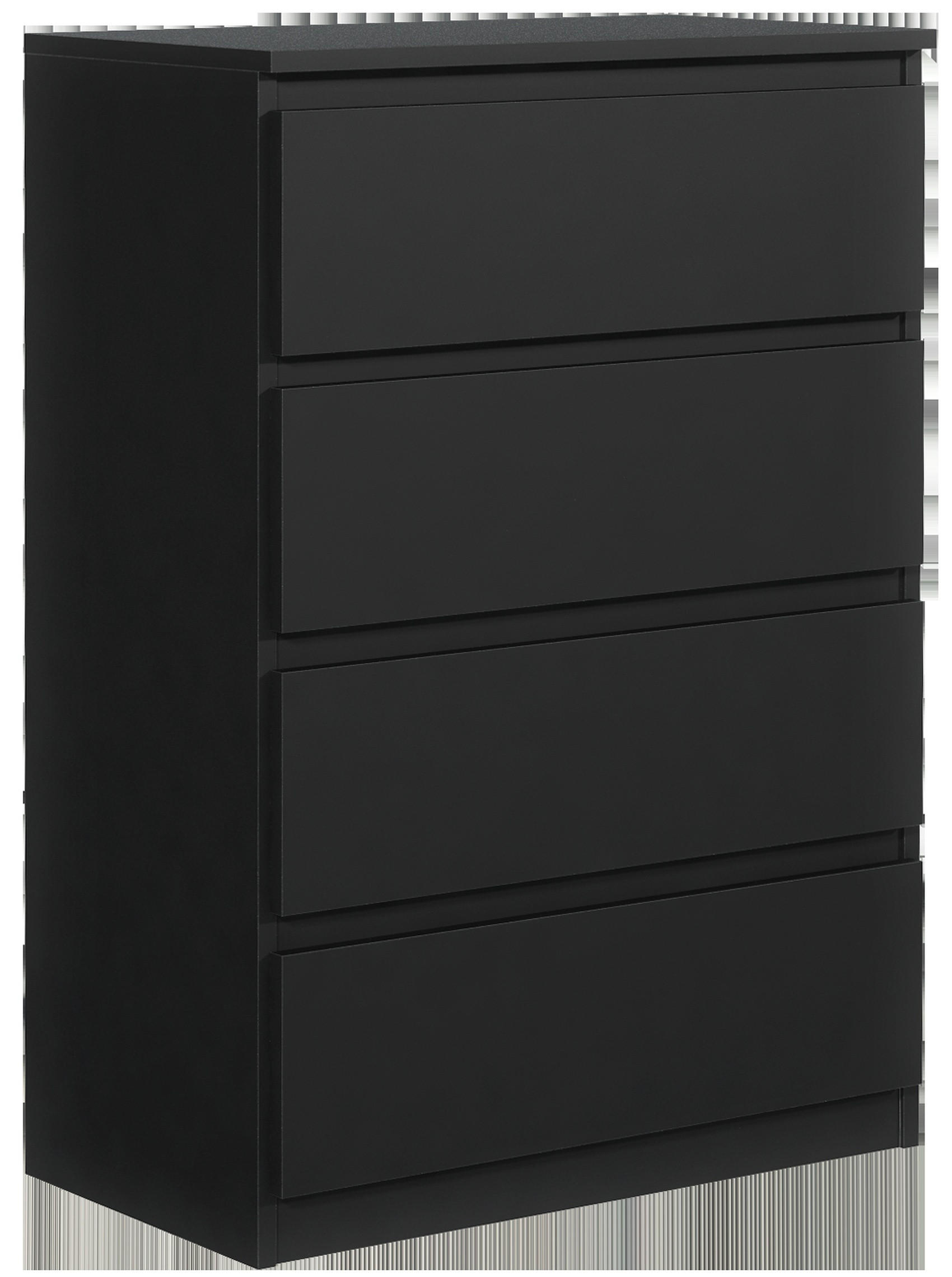 KOMMODE Schwarz 70/102/39 - Schwarz, Holzwerkstoff (70/102/39cm) - RAUMHIRSCH FURNITURE