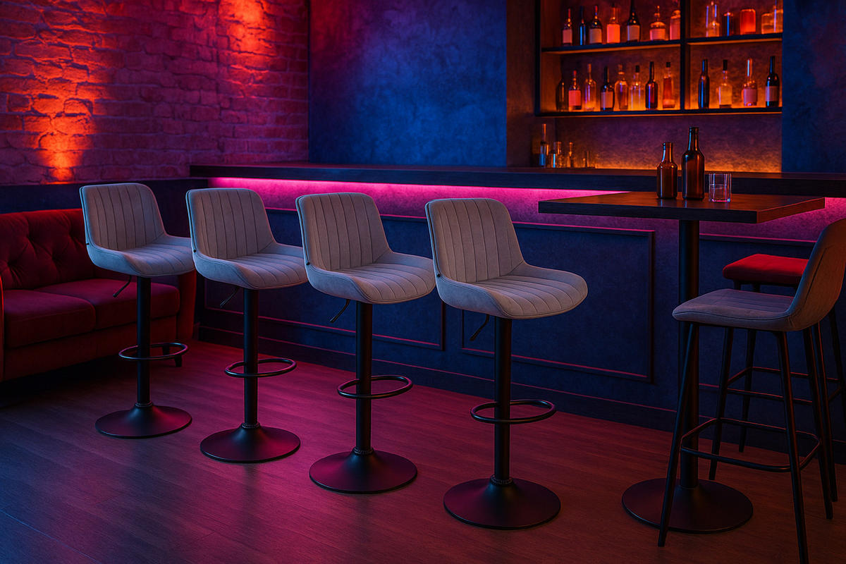 BARHOCKER Lento Gestell schwarz Samt Grau - Schwarz/Grau, Textil/Metall (50/108/50cm) - TPFLiving