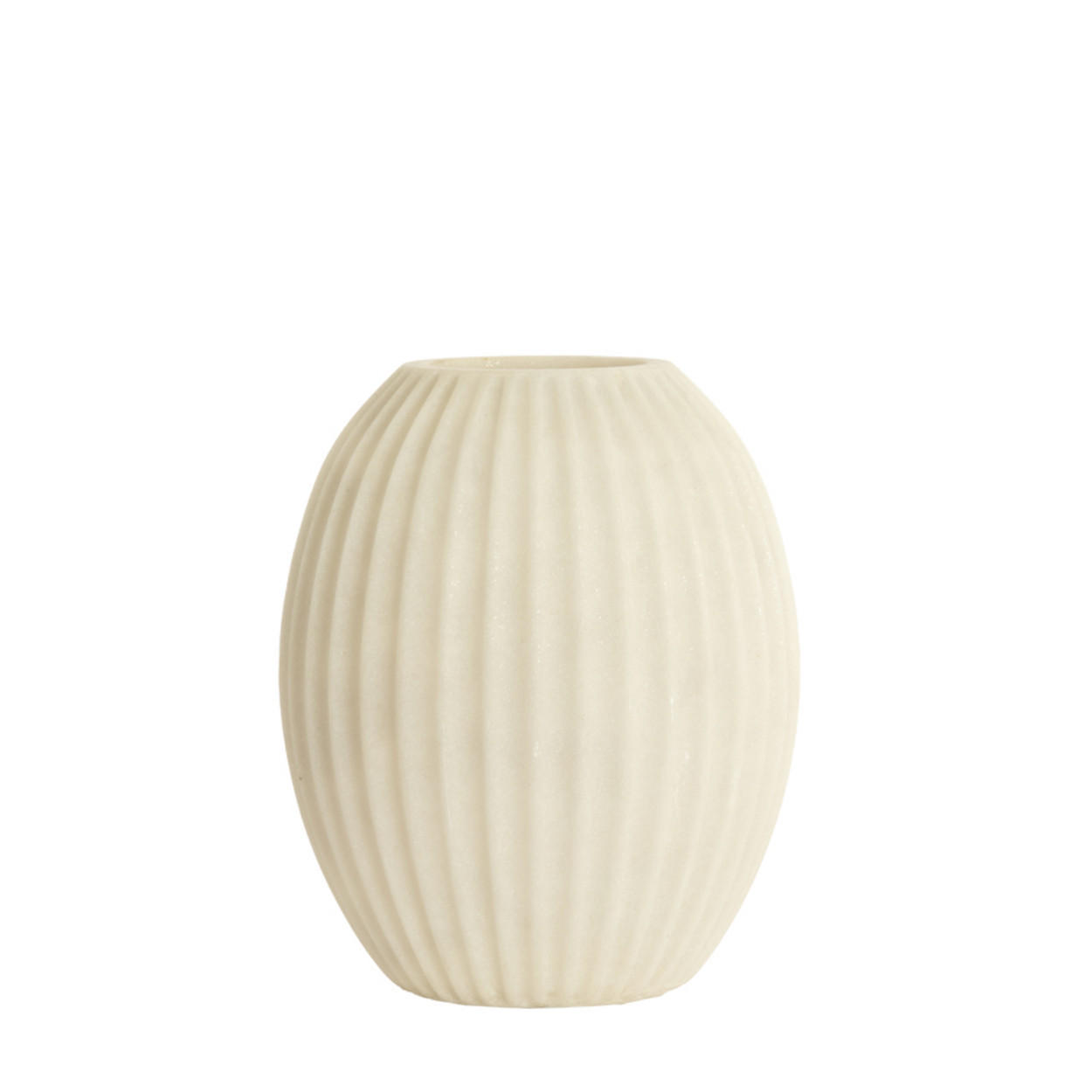 VASE Miralli - Weiß - 30/19.5/36 cm - Weiß, Kunststoff (36cm) - Light & Living