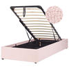 POLSTERBETT Rosa 90-200 cm Dinan - Pink, Holz/Textil (90/200cm) - Beliani
