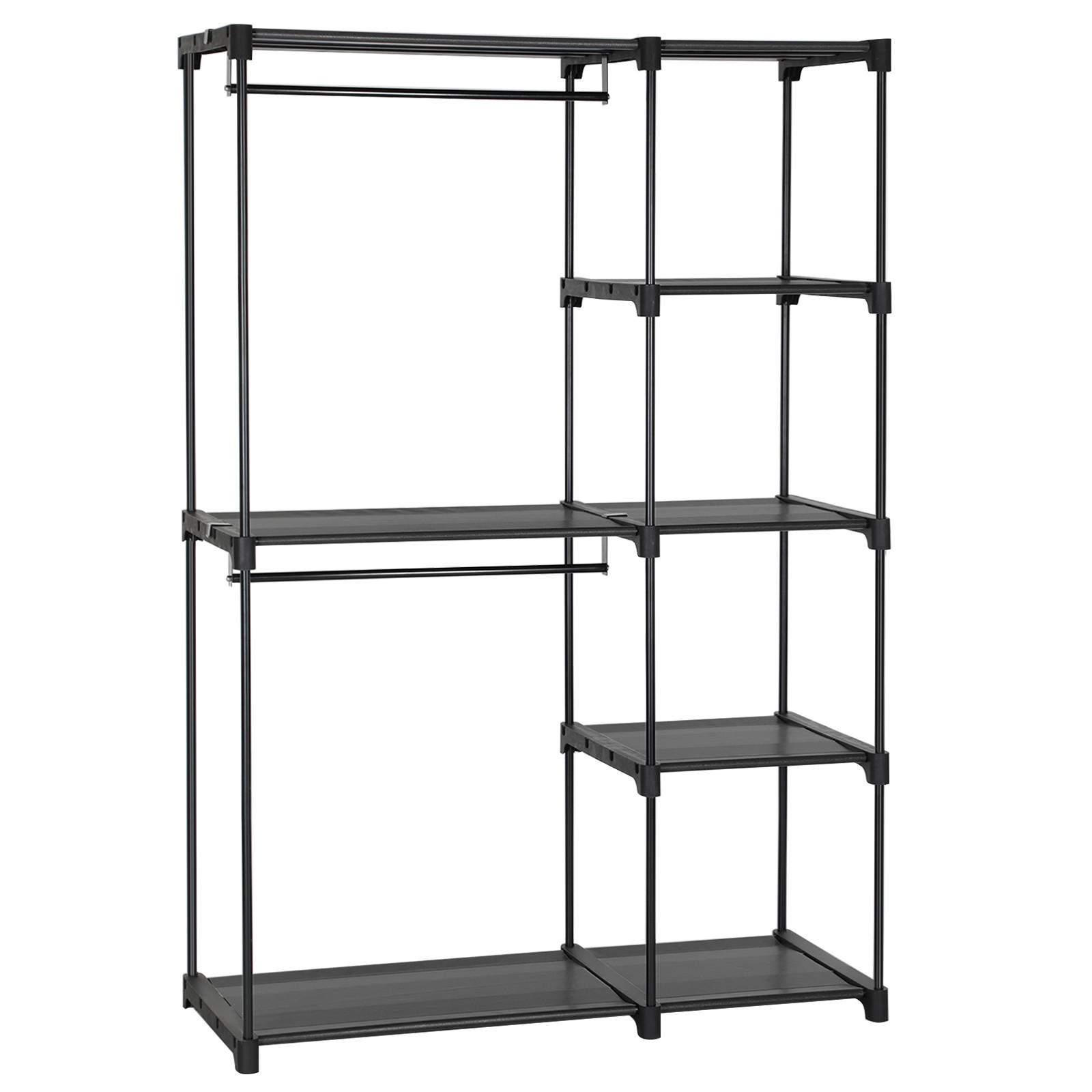 KLEIDERSCHRANK Deky - Schwarz, Textil (43/165/112cm) - SONGMICS