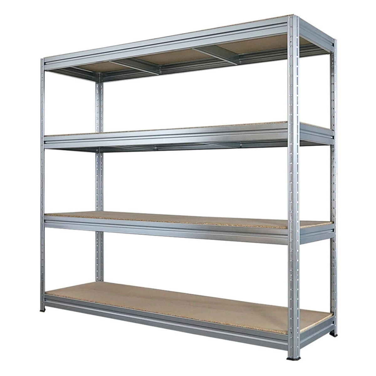 SCHWERLASTREGAL Dino 180x200x60cm Spanplatten-Ebenen Verzinkt - Silberfarben, Metall (200/180/60cm) - PROREGAL