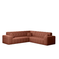 ECKSOFA Corner NIMES Stilvol Stoff Verita Kupfer - Kupferfarben, Holz (246/246cm) - Kaiser Möbel