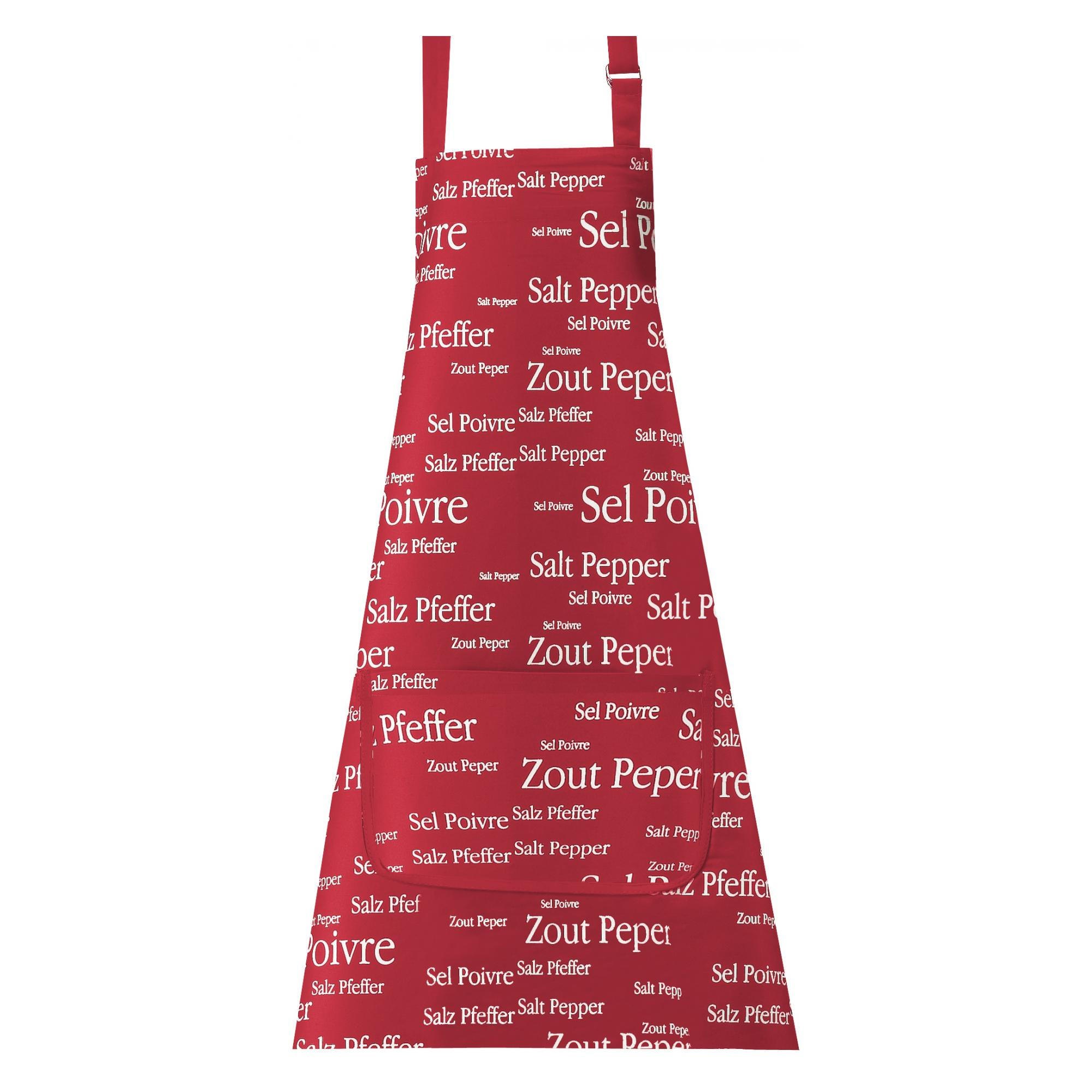 KÜCHENSCHÜRZE Sel & Poivre rot 80 x 85 cm - Rot, Textil (85/80cm) - Winkler