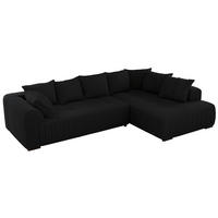 ECKSOFA ORTA Schwarz Boucle - Rechts - Schwarz, Textil (200/325cm) - MKS