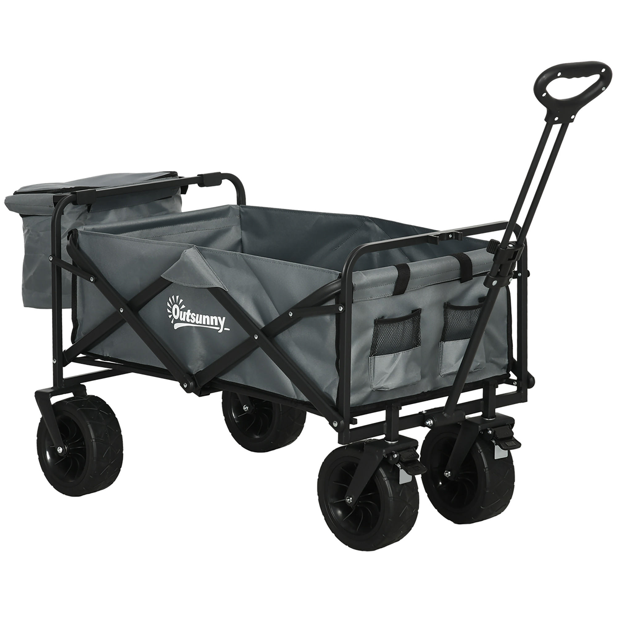 BOLLERWAGEN klappbar 120 kg mit Kühltasche - Dunkelgrau, Metall (113/100/57cm) - Fortuna Lai