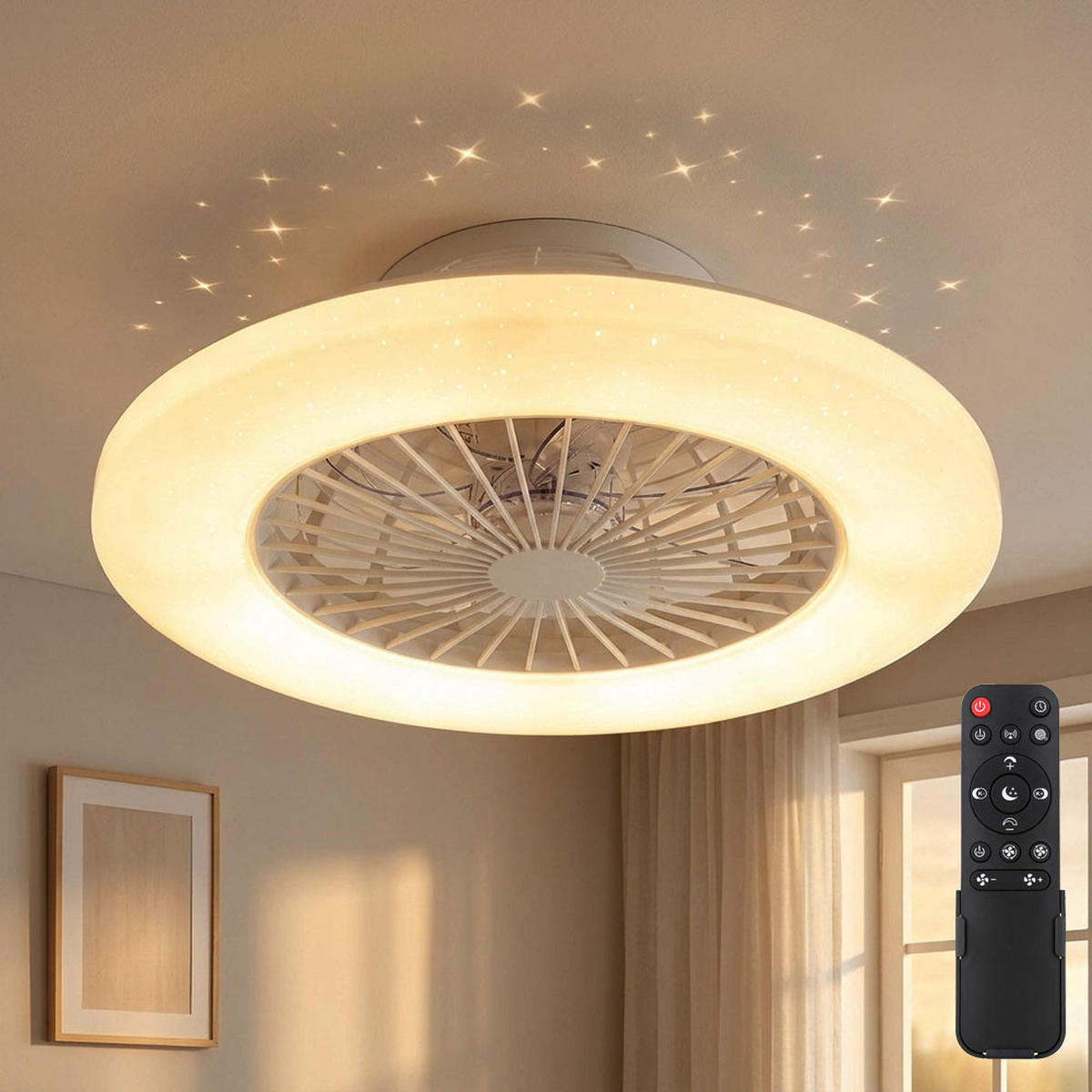 LED DECKENLEUCHTE TRAVO Weiß - Weiß, Metall (50/50/17.5cm) - Globo Lighting