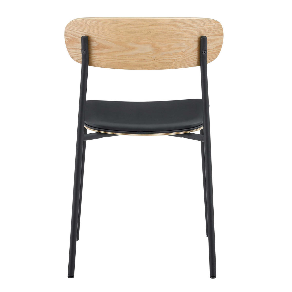 STÜHLE 2 Stk. Schwarz - Schwarz, Metall (52/78/46cm) - Oviala