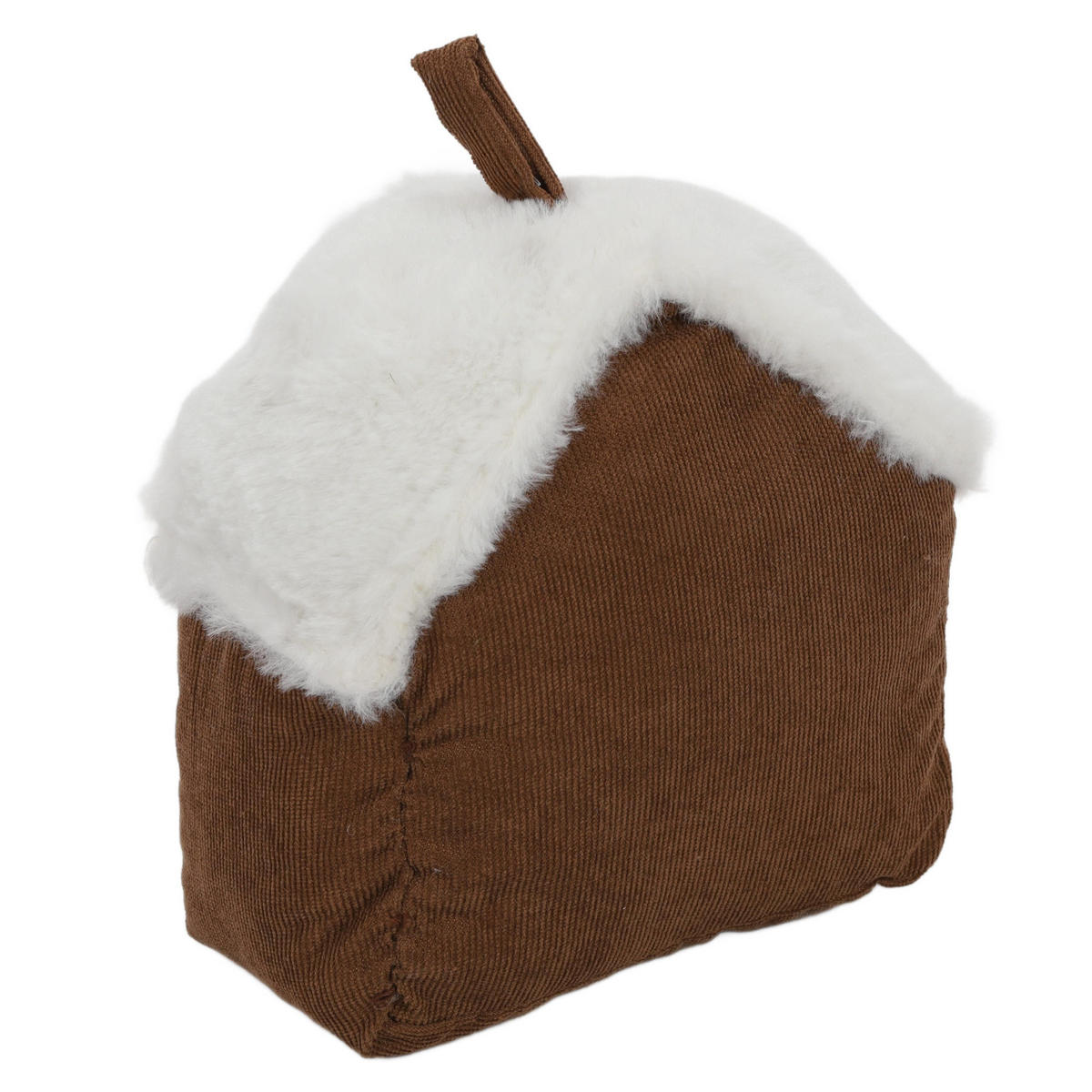 TÜRSTOPPER Haus des Weihnachtsmanns - Braun, Textil (13/20cm) - Home Styling Collection