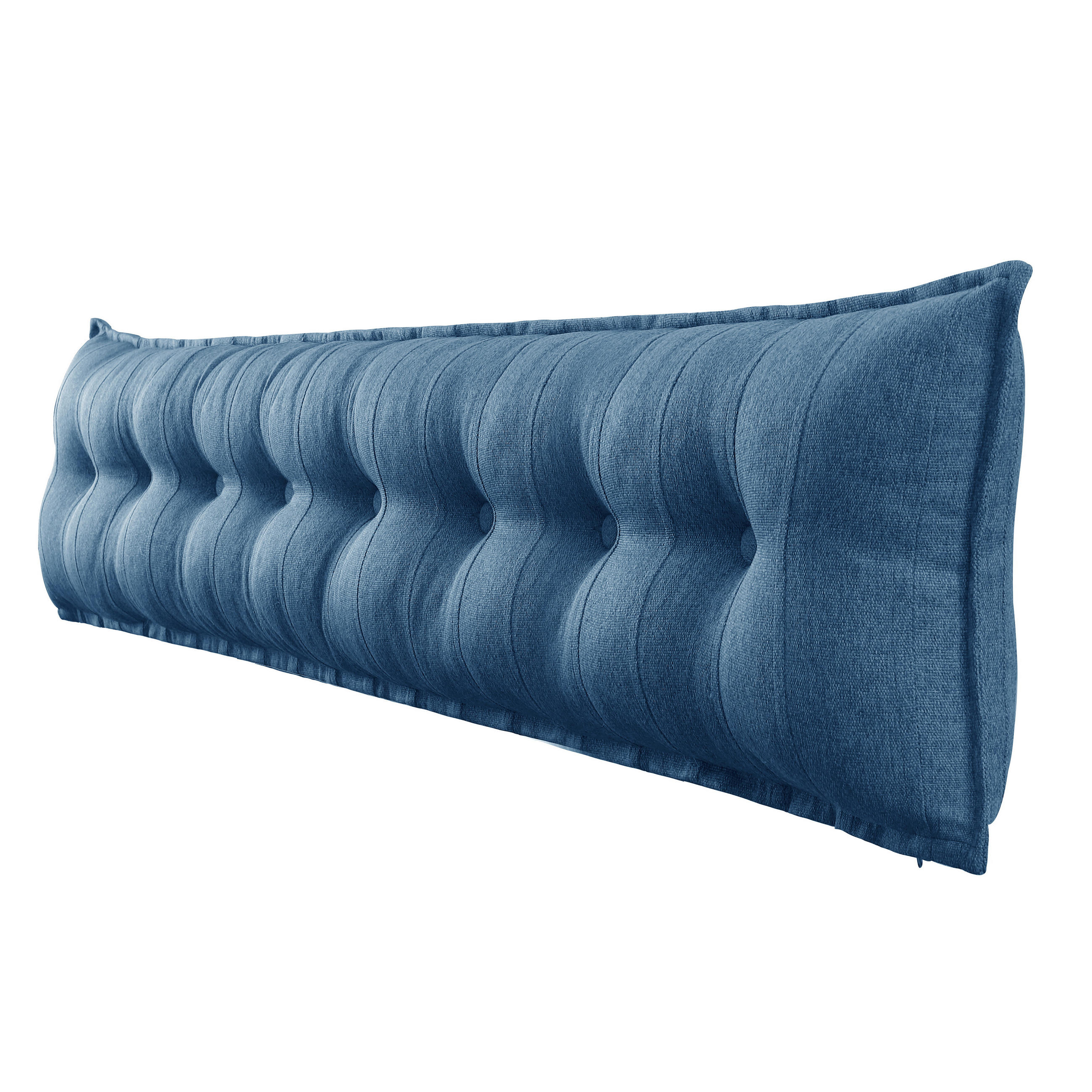 RÜCKENKISSEN Leinenlook Blau 200 cm - Blau, Textil (200/8cm) - Vercart