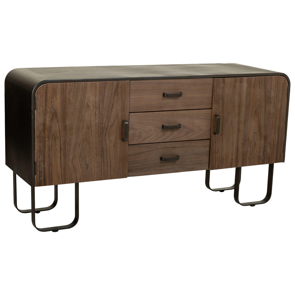 ANRICHTE aus Holz und Metall 145x47x76 cm - Braun, Metall (145/76/47cm) - Wanderlust
