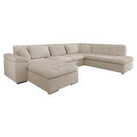WOHNLANDSCHAFT Niko Bis Premium, Seite: Links - Cappuccino, Holz/Textil (348/76/205cm) - MIRJAN24