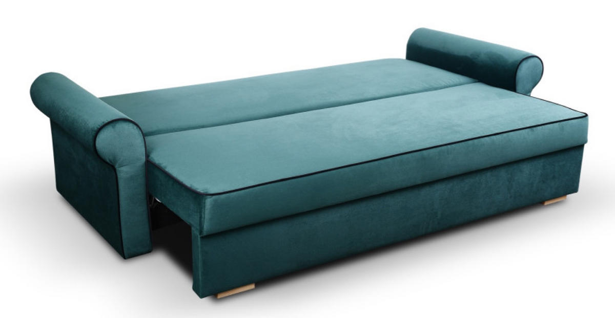 SITZSOFA Grün STAR Mit Bettkasten - Grün, Textil (237/90/85cm) - Sepro Meble