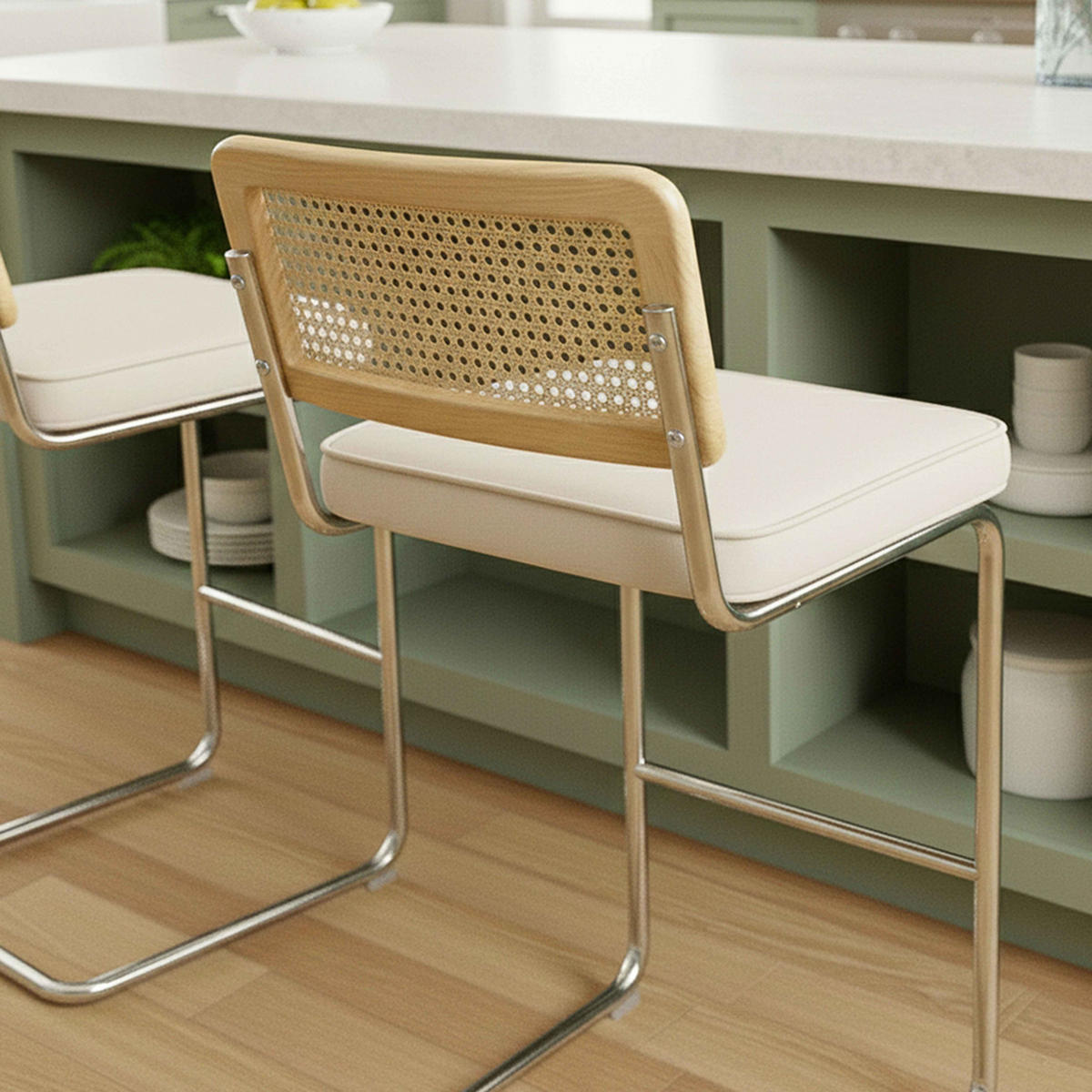 STÜHLE 2-tlg., Beige - Beige, Textil (45/96/55cm) - Oviala