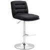 BARHOCKER Stoff schwarz - Chromfarben/Schwarz, Textil/Metall (42/94/56cm) - CLP