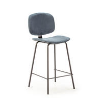 HOCKERN (Set aus 2) aus cordstoff mit schwarzen metallbeinen - arus 44/50/65 cm - Schwarz, Textil (50/65/44cm) - Calicosy