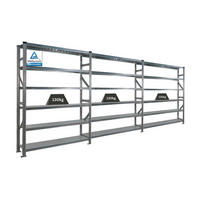 FACHBODENREGAL Proximo 210x450x50cm 6 Ebenen Beidseitig nutzbar Verzinkt - Silberfarben, Metall (450/210/50cm) - PROREGAL