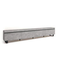 TV-SCHRANK Lowboard, zementgrau, 320/35/57cm - Grau, Holzwerkstoff (320/57/35cm) - Skraut Home