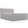 BOXBETT Alicante 160x200 Bouclé-Stoff Grau - Grau, Holz/Textil (160/200cm) - Graingold
