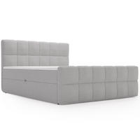 BOXBETT Alicante 200x200 Bouclé-Stoff Grau - Grau, Holz/Textil (200/200cm) - Graingold