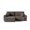 ECKSOFA Universelle Seite Plauen Mini, Dunkelbraun - Dunkelbraun, Textil (240/158cm) - Meblito