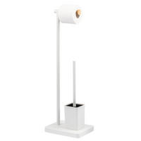 STAND-WC-GARNITUR, weiß - Weiß, Kunststoff (23/70/18cm) - bremermann
