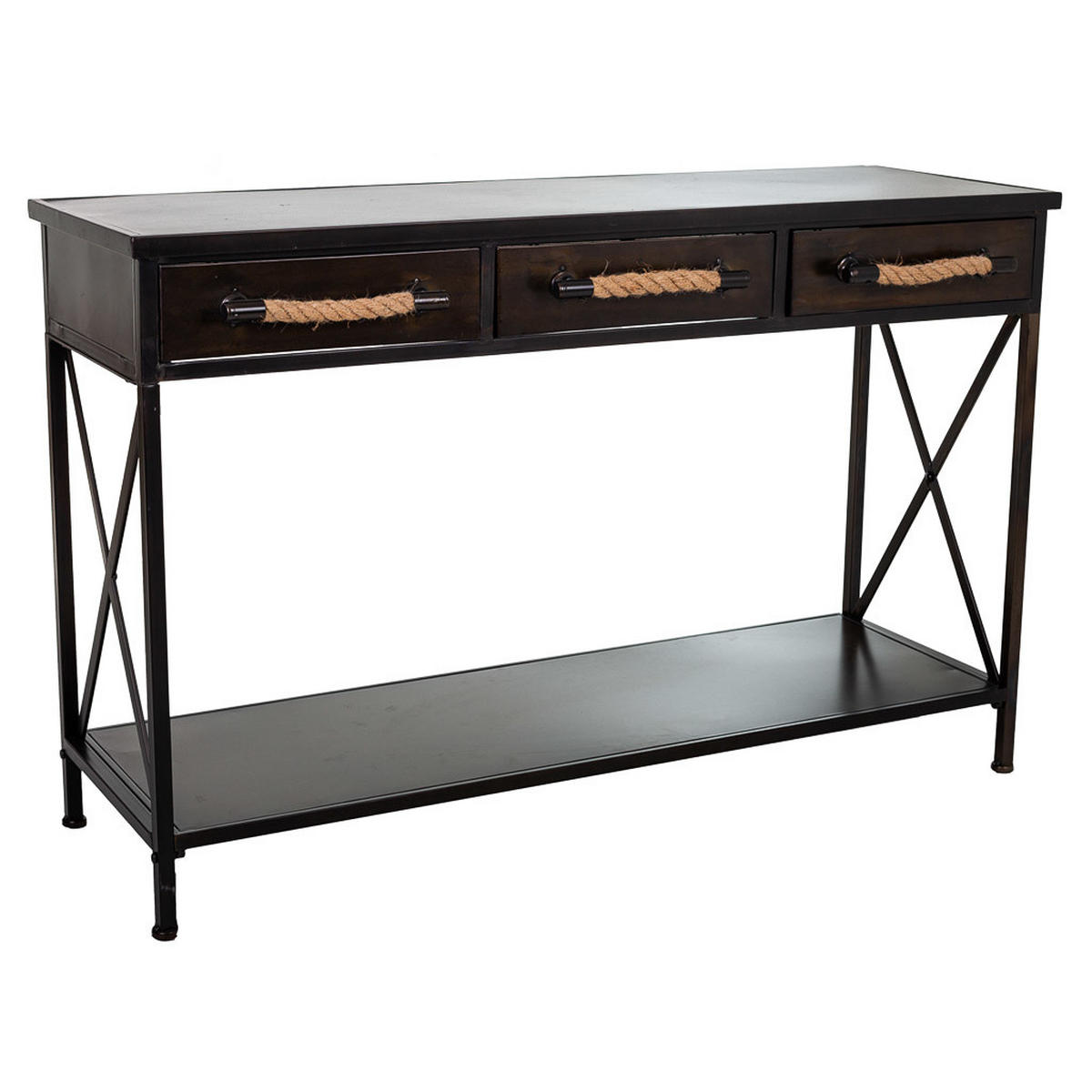 KONSOLE aus Metal 125x42x81 cm - Braun, Metall (42/125/81cm) - Wanderlust