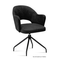 ARMLEHNSTUHL drehbar (6er-Set) Dorcas 59x87x61 Schwarz/Anthrazit - Anthrazit/Schwarz, Kunststoff (61/87/59cm) - 58aufmkessel