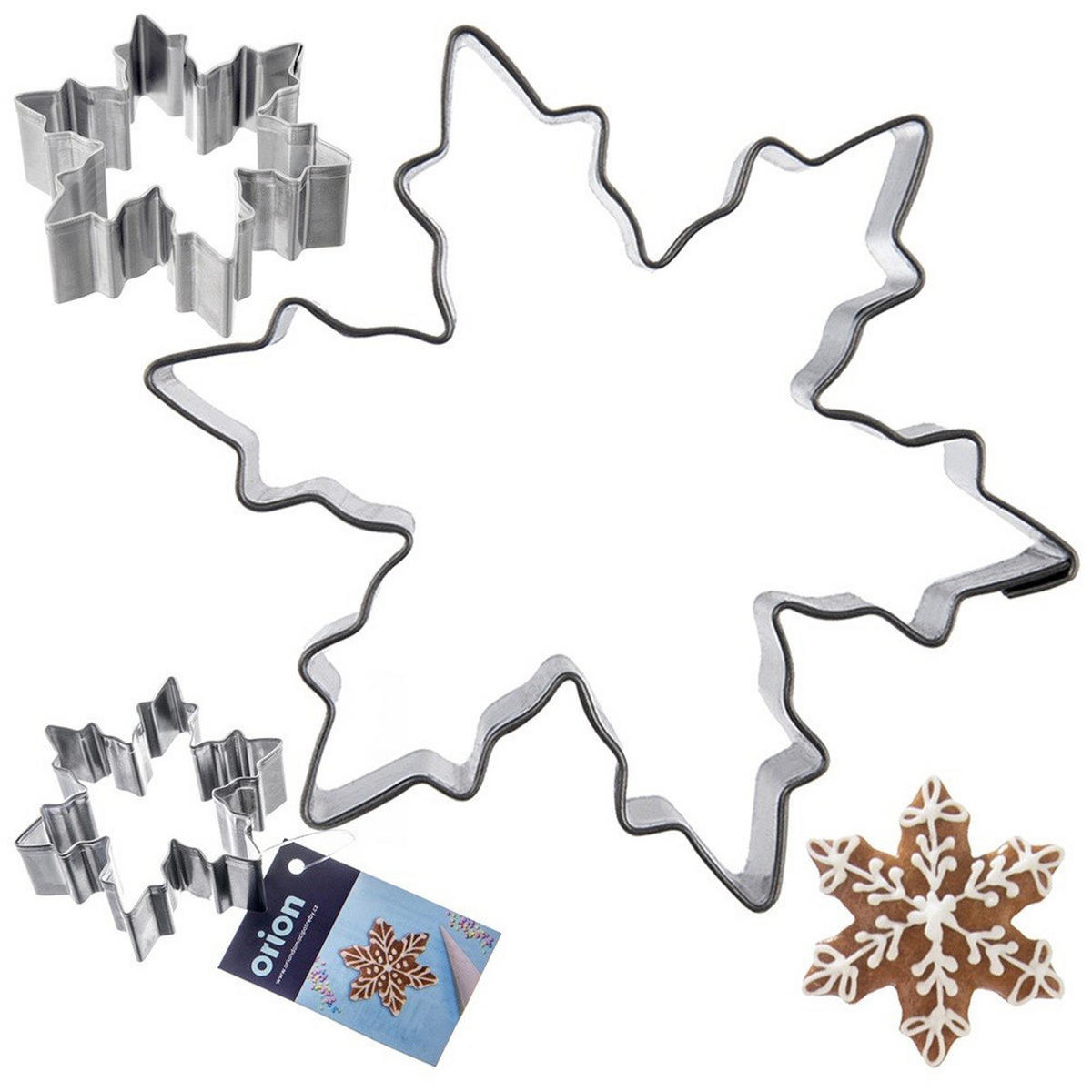 AUSSTECHFORM Schneeflocke 5,5 cm Silber - Silberfarben, Metall (5.5/1.5/5.5cm) - Orion 