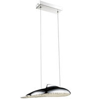 LED HÄNGELEUCHTE Kristalloptik Chrom Silber - Silberfarben, Metall (36/15/120cm) - Globo Lighting