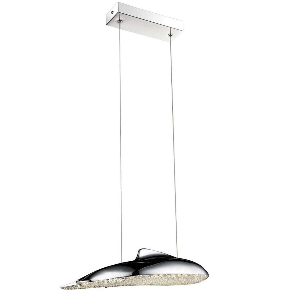 LED HÄNGELEUCHTE Kristalloptik Chrom Silber - Silberfarben, Metall (36/15/120cm) - Globo Lighting