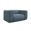 SESSEL Chenille Stoff Blau - Blau/Blaugrau, Kunststoff/Textil (137/70/89cm) - Makamii