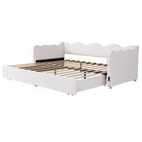 AUSZIEHBETT 90/200 cm DE-32800 ausziehbar auf 180 cm mit USB Beige - Beige, Holzwerkstoff (90/200cm) - ComfortXL