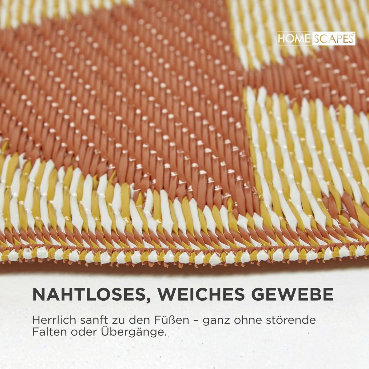 OUTDOORTEPPICH Anya mit Ethno-Muster 120/180 cm - Orange, Kunststoff (120/180cm) - Homescapes
