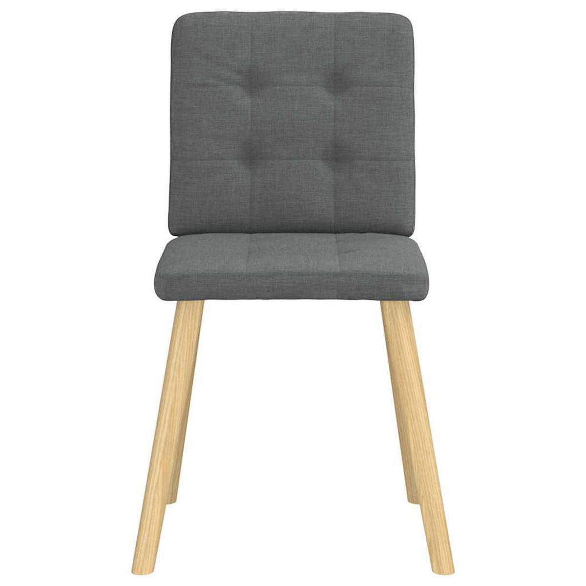 ESSZIMMERSTÜHLE 2 Stk. Dunkelgrau Stoff 45*54*86cm - Dunkelgrau, Metall (45/86/54cm) - ZMH